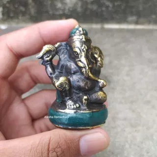 Patung Dewa Ganesha Antik Bahan Kuningan Ukuran Kecil | Patung Perunggu