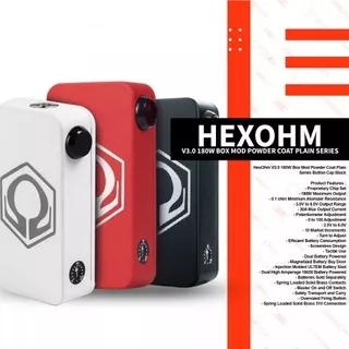 HexOhm V3.0 180W Box Mod Powder Coat Plain Series