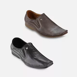 Guin Casalini Sepatu Formal Pria Tanpa tali detail stitch cocok untuk ngantor G-6063