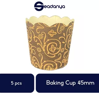 Baking Cup 45mm Cup Muffin 5pcs -Kertas Alas Kue/Cake Cases/Bungkus Bolu/Roti Kukus/Coklat/Paper Cup