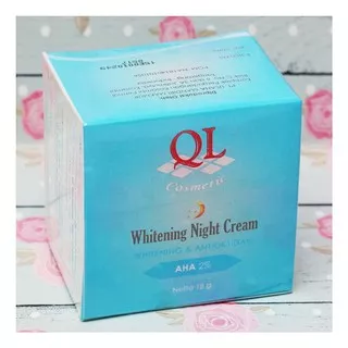 CREAM QL WHITENING NIGHT CREAM 18GR (BPOM)