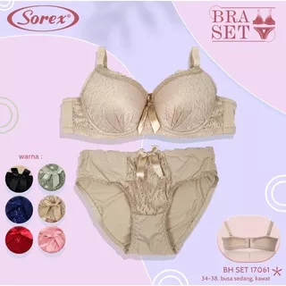 BH SET SOREX 17232 15232 TANPA KAWAT CUP B BRA WANITA SET 34 36 38