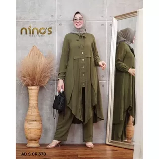 NINOS 447 ONE SET/ EDISI TERBATAS Stelan wanita cantik muslimah ORIGINAL