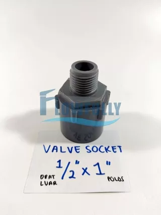 VALVE SOCKET DRAT LUAR 1/2 x 1 INCH LANGGENG SOK SOCK DRAT LUAR