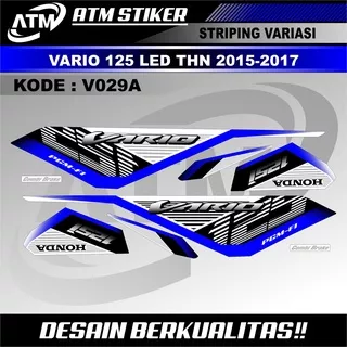 Stiker striping vario 125 led variasi tahun 2016-2018