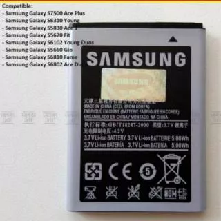 Batre batere baterai Samsung Ace S5830 S6810  Fame  S5670 S5660 Original Oem