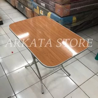 Meja Makan Kayu Besi |  Meja Lipat Bina Karya | Meja serbaguna Kaki Alumunium | Meja KaKi lipat silang