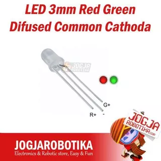 LED 3mm Red Green Difused Common Cathoda