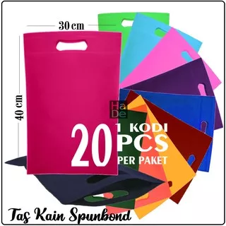 1 Kodi isi 20 Tas Kain Spunbond / Goodie Bag Model Oval Ukuran L = 30x40 cm Kantong Belanja Lipat Serbaguna, Goody Bag Bingkisan Souvenir Ultah / Ulang Tahun, Tote bag Pernikahan / Hajatan / Tasyakuran / Syukuran / Tas Promosi, dll Polos Murah