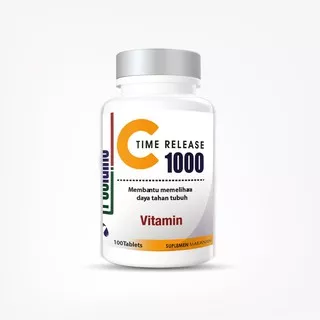 C 1000 Timed Release with Rose Hips treelains, 100 Tablets, Suplemen Makanan, Vitamin C