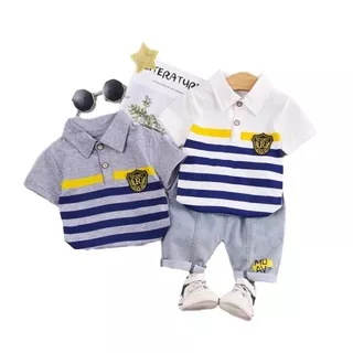 Sisz’s Choice?~Kaos polo Anak Import Murah~Setelan Kaos Set Anak Laki-Laki Fashion Bermotif Kids Boy Clothing Set