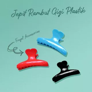 FREYEL Jepit Rambut Capit Panjang / Jepit Rambut Gigi Plastik - Random Warna / AJRG01