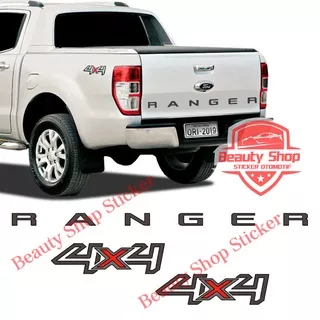 stiker 4x4 bak samping sticker ranger bak belakang sepaket 3pcs