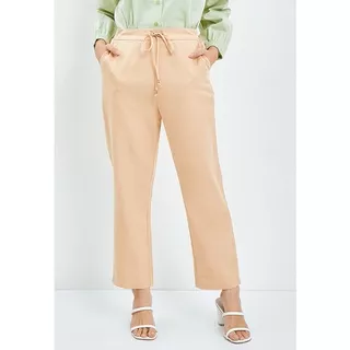 Et Cetera Straight Fit Pants with Drawstring Details