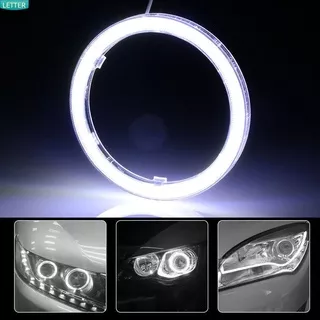 Letter Lampu Led Cob Halo Ring Angel Eyes Universal 60 / 70 / 80 / 90 / 100 / 110 / 120mm Warna Putih Untuk Mobil