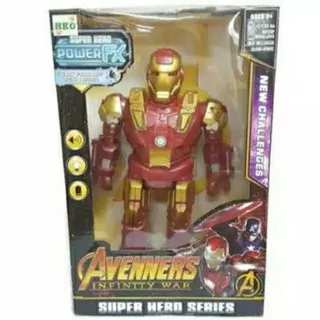 MAINAN ANAK SUPER HERO AVENGERS POWER FX Iron Man Captain Amerika MAINAN ROBOT AVENGERS