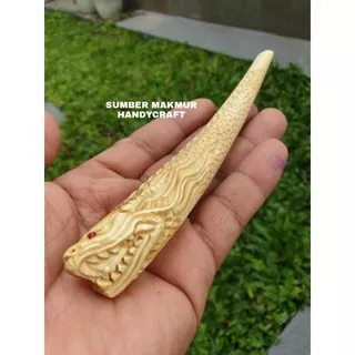 Once Pipa Rokok Kayu Bertuah KEMUNING GADING model Ukir kualitas Premium 100 % asli