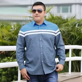 Kemeja Lengan Panjang XXL - XXXL | Patrick Jumbo | Kemeja Formal Ukuran Besar Pria Kantor BIG Size