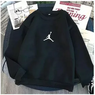 SWEATER PRIA WANITA AIR JORDAN COTTON FLEECE / COD / BLACK AND WHITE SERIES BEST ITEM