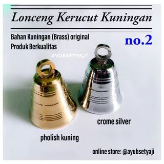 Lonceng Kuningan no2 GROSIR Kerucut D3.5cm Klintingan Krincingan no 2 Bel lonceng unyil 02 mini kecil klinting krincing lonceng sapi natal bel pintu gantungan lonceng pendaki lonceng sapi kambing mainan kucing anjing