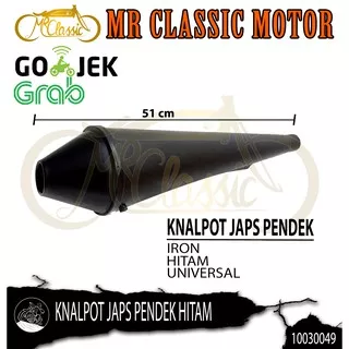 Silencer Knalpot Japstyle Pendek Hitam Doff Dus Custom