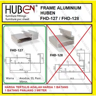 Profil Frame Handle Alumunium Aluminium HUBEN FHD 127 FHD127 FHD-127