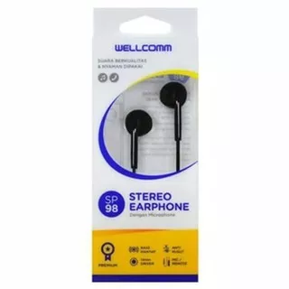 HEADSET / EARPHONE / HANDSFREE STEREO WELLCOMM SP98 100% ORIGINAL