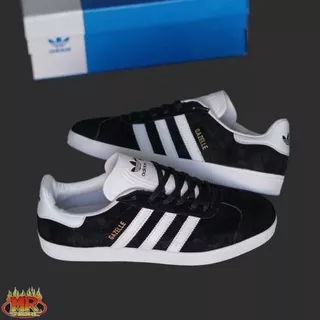 Adidas Gazelle Black White 100% New BNIB / Sepatu Sneakers Pria Wanita / Premium Quality