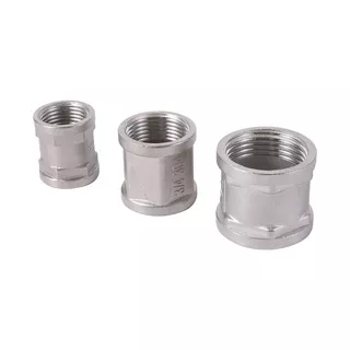 1/2, 3/4, 1 Female Thread Tube 304 Stainless Steel Double Wire Pipe Joint Garden Orchard Irrigation Hardware Plumbing Fitting Connectors 1 Pc
