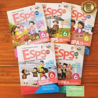 Seri Buku ESPS SD Kelas 6 PPKN Indonesia  IPS Matematika IPA / K2013 Revisi / Erlangga