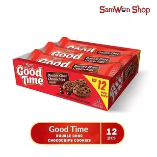 Good Time Double Choc Choco Cookies Box Isi 12Pcs