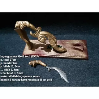 souvenir kujang mini pamor gold