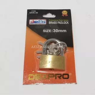 Gembok Kuning 30 mm / Gembok Koper/ Gembok Mini / Gembok Kecil 30 mm Dexpro