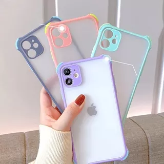 iPhone 12 11 X XR XS MAX 7+ 8+ PLUS Mini Pro Case Dove Crack Macaron Matte Candy Shockproof Anti-Fall Crack Drop Anticrack Fuze Air Bag Airbag My Choice Doff Softcase Hardcase Hard Soft Hybrid Candy Color Pastel