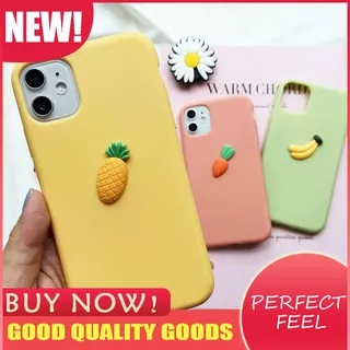 3D Funny fruit Pineapple banana carrot pattern Yellow green case iphone 6 6s 7 6plus 7plus 8plus 8 plus 11 X xs max pro mobile phone shell