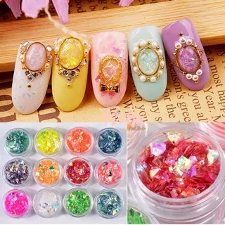 broken glass foil / glass foil nailart 1set 12color