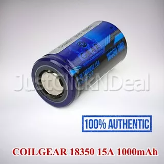 Baterai 18350 Coil Gear 15A 1000mAh Authentic