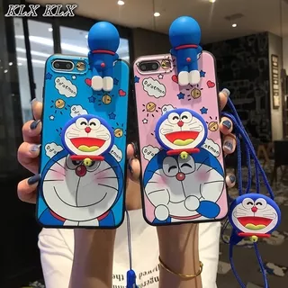 Case Xiaomi Redmi Note 9s 5a 4 4x 3 5 6 7 8 9 Pro Max 7 Y3 8a 7a 8 6 6a 5 Plus Gambar Kartun Doraemon Dengan Tali