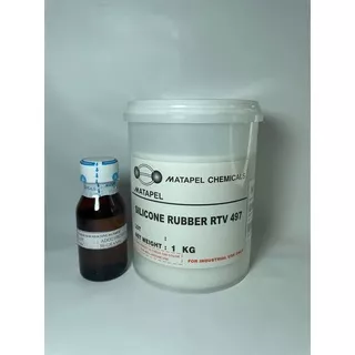 Silicone Rubber RTV 497 / 1 KG dan Catalyst 50 Grams