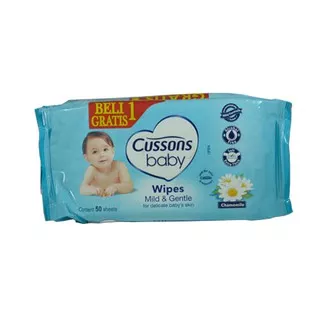 Cussons Baby Wipes Mild & Gentle 50lbr