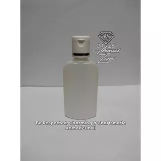Botol DKS 60ml Natural Tutup Putih List Gold - Botol 60ml - Botol Plastik 60ml - Botol Sabun Cair