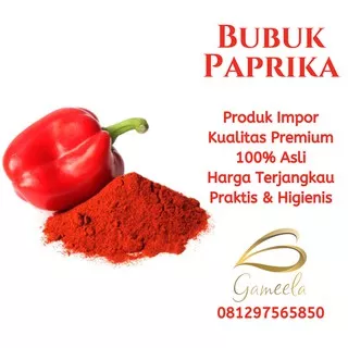 Paprika Bubuk Impor Repack 500 Gr - Halal Capsicum Powder Cabe Halus Bahan Saos Bumbu Rendaman Lauk