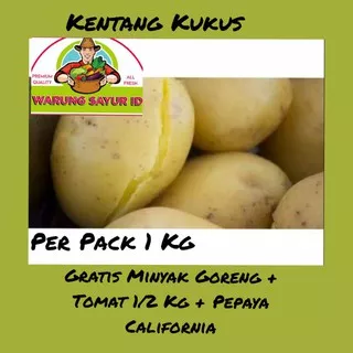 Kentang Kukus Per 1 Kg Kualitas Terbaik/Sayur Segar/Sayur Online