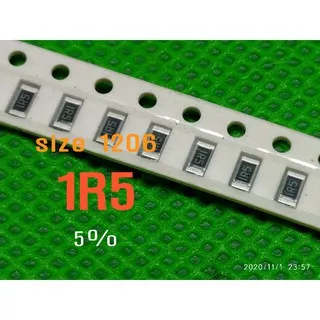 10pcs Chip resistor smd 1R5 size 1206 1,5ohm 1.5 ohm japan