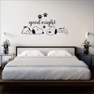 CUTTING STICKER QUOTES WALL STIKER DINDING SNOOPY UK 28 X 60 QS27