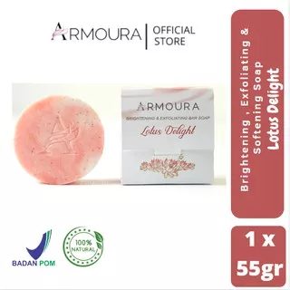 Armoura Brightening Soap Lotus Delight Sabun Pemutih Badan & Menghilangkan Bekas Luka