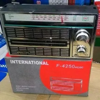 [ Bayar Di Tempat ] Radio INTERNATIONAL F-4250AM FM Radio Rodja Jadul Klasik Unik