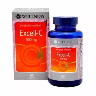 Wellness Excell C / Vitamin C 500mg isi 60 Tablet Excell-C 500 mg
