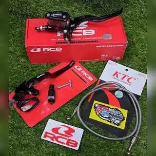 PAKET Master rem kanan RCB Oval 14 mm + Handel kopling Rem kiri  selang Ktc Aerox Rx king vario beat