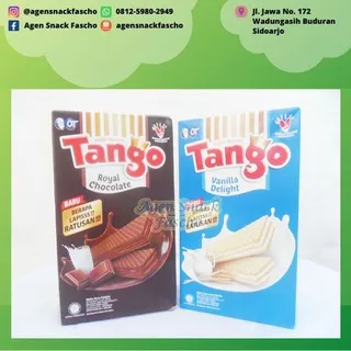 Tango Long Wafer Cokelat - Vanilla 7 gram (1 box isi 20 pcs)